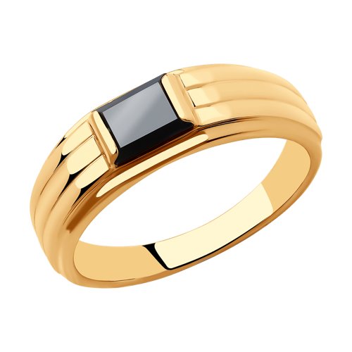 Кольцо, золото, фианит, 018483